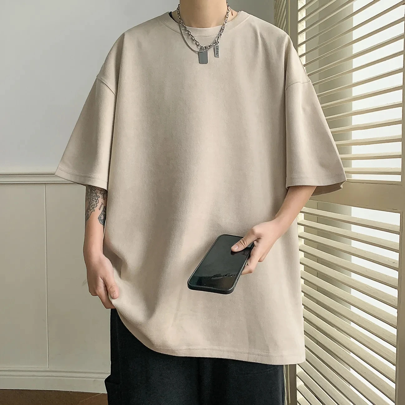 Summer Fashion Solid Casual Loose Tess Deerskin Velvet T-Shirts Men'S Top Simple Pullover Short Sleeve Pocket Sport Cool
Summer Fashion Solid Casual Loose Tess Deerskin Velvet T-Shirts Men'S Top Simple Pullover Short Sleeve Pocket Sport Cool