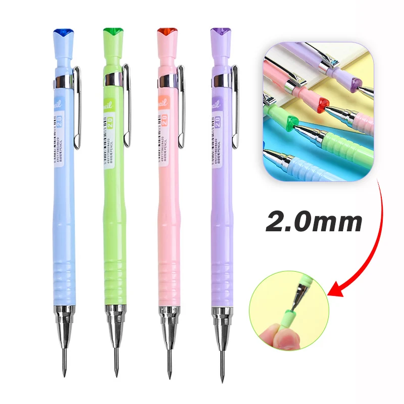 4pcs Color Automatic Mechanical Pencil Set 2.0mm Art Student Sketch Stationery Supplies Creative Writing Tool with Sharpener
4pcs Color Automatic Mechanical Pencil Set 2.0mm Art Student Sketch Stationery Supplies Creative Writing Tool with Sharpener