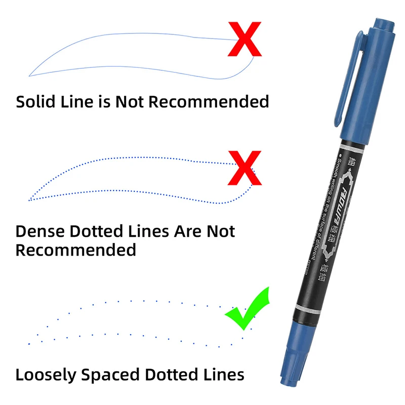 

1pcs Marker Pens Tattoo Skin Markers Scribe Permanent Makeup Tattoo Supplies Large Capacity Ink Waterproof Marker Pen