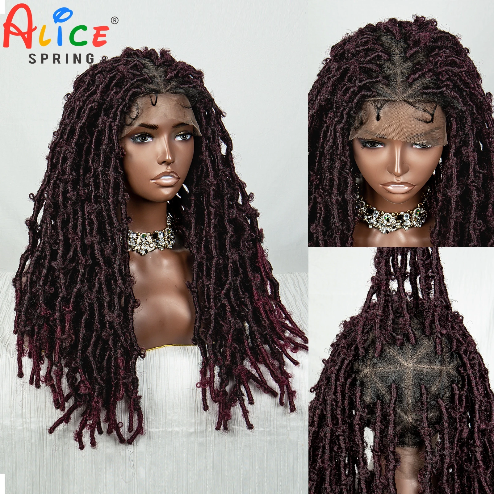 99J Butterfly Locs Synthetic Full Lace Braid Wig Crochet Faux Locs Braids Wig for Black Women 20 Inch Dreadlocks Braiding Hair
99J Butterfly Locs Synthetic Full Lace Braid Wig Crochet Faux Locs Braids Wig for Black Women 20 Inch Dreadlocks Braiding Hair