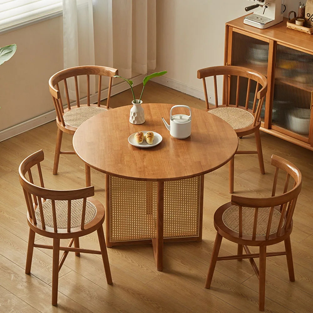 80/90/100cm Dining Tables Small User Solid Wood Desk Leniency Round Desktop Rattan Element To Embellish Home Furniture
80/90/100cm Dining Tables Small User Solid Wood Desk Leniency Round Desktop Rattan Element To Embellish Home Furniture