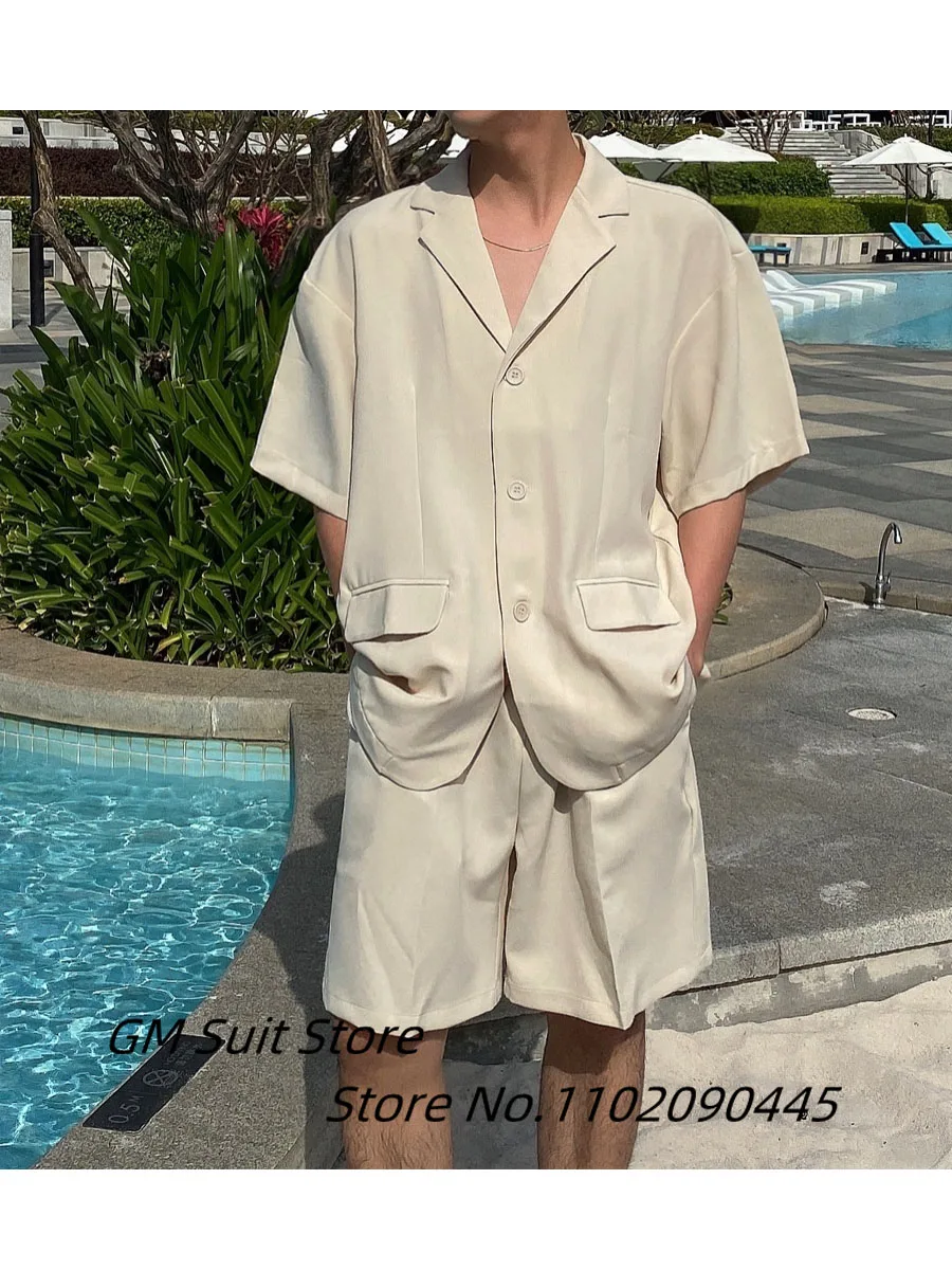 Suits For Men Three Buttons Summer Thin Breathable Casual Blazer Fashion Street Style Short Sleeve Jacket (Coat+Short Pants)
Suits For Men Three Buttons Summer Thin Breathable Casual Blazer Fashion Street Style Short Sleeve Jacket (Coat+Short Pants)
