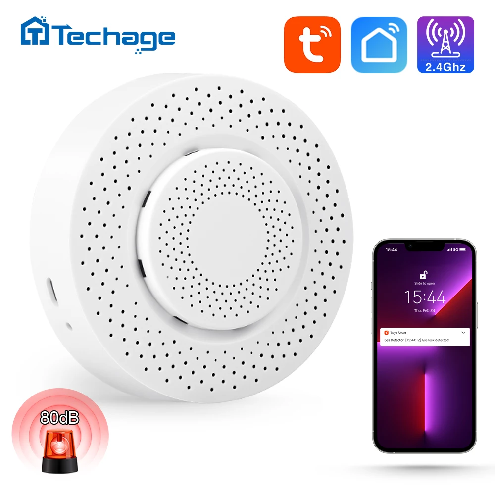 Techage Tuya Wifi Natural Gas Detector Sensor Combustible Carbon Monoxide Gas Leak Alarm For Smart Life Home Security System
Techage Tuya Wifi Natural Gas Detector Sensor Combustible Carbon Monoxide Gas Leak Alarm For Smart Life Home Security System
