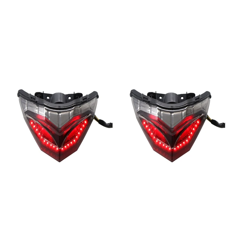 2X Motorcycle LED Tail Lights Brake Rear Turn Signals Integrated Light For Kawasaki Ninja 250 300 EX300 Z250 2013-2018
2X Motorcycle LED Tail Lights Brake Rear Turn Signals Integrated Light For Kawasaki Ninja 250 300 EX300 Z250 2013-2018