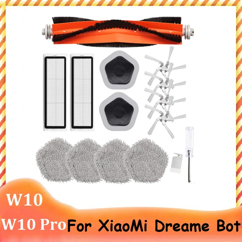 15Pcs Main Side Brush HEPA Filter Mop Cloth And Mop Holder For Xiaomi Dreame Bot W10 & W10 Pro Robot Vacuum Cleaner Parts Kit B
15Pcs Main Side Brush HEPA Filter Mop Cloth And Mop Holder For Xiaomi Dreame Bot W10 & W10 Pro Robot Vacuum Cleaner Parts Kit B