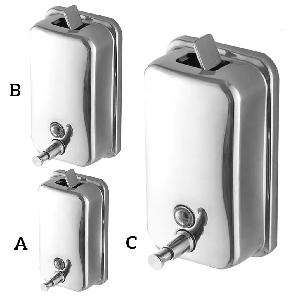 Wall Mounted Soap Dispenser Stainless Steel Leak-proof Toilet Bathroom Shampoo Lotion Pump Container 500ml
Wall Mounted Soap Dispenser Stainless Steel Leak-proof Toilet Bathroom Shampoo Lotion Pump Container 500ml