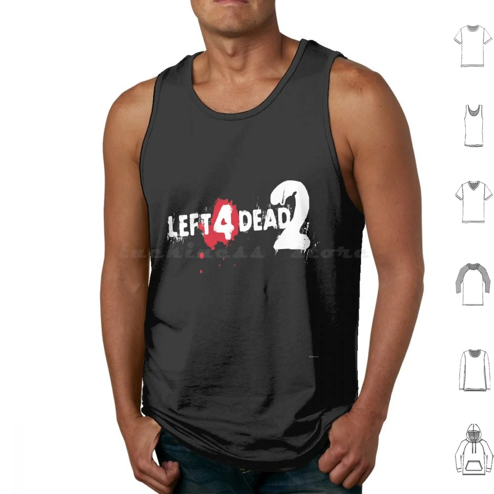 Майка с логотипом Left 4 Dead 2 жилет без рукавов L4d L4d2 левая мертвая Левая для мертвых