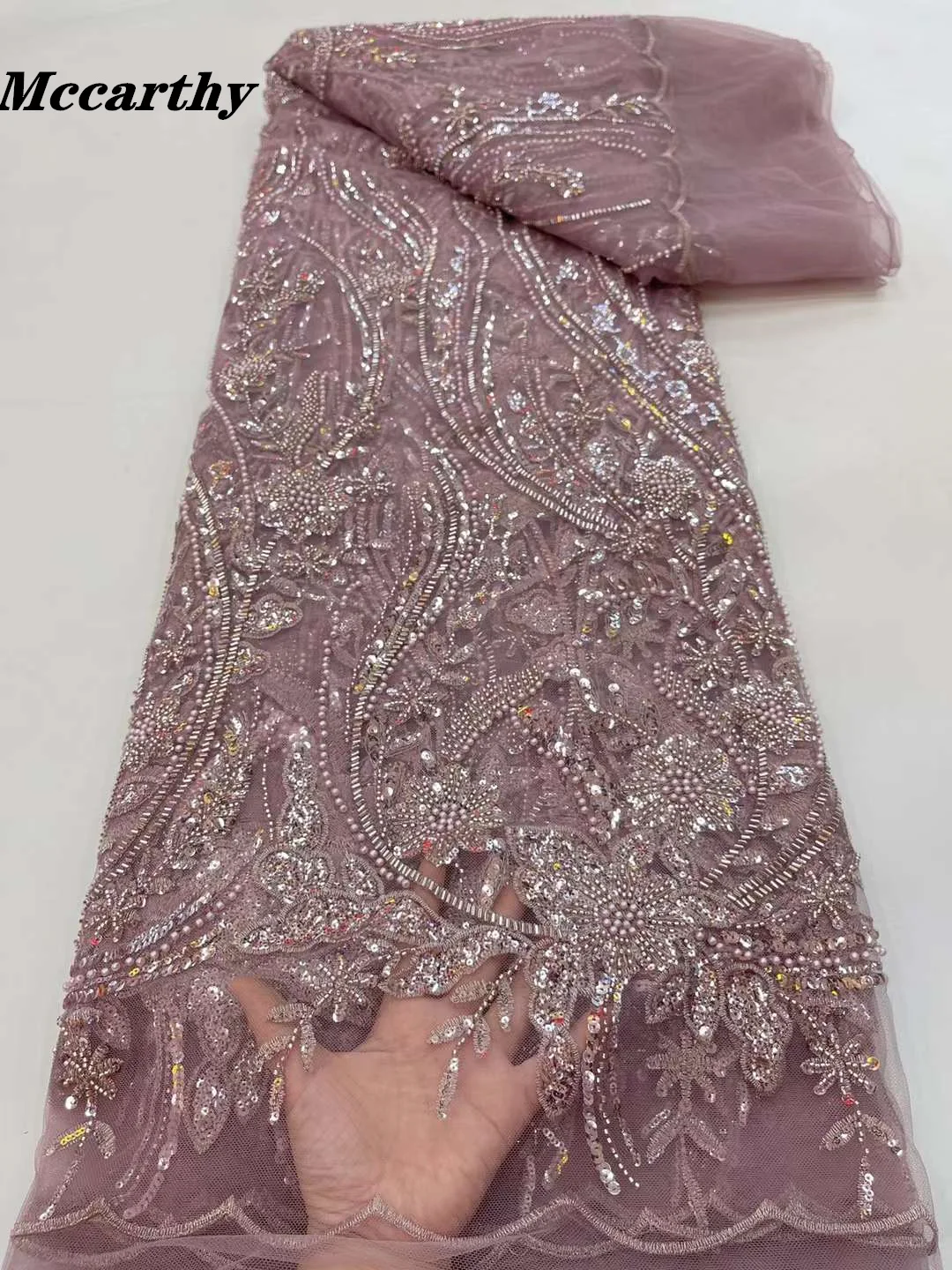 Mccarthy Latest Gorgeous Onion African Handmade Beads Laces Fabrics Luxury Nigerian Sequins Mesh Lace Fabric For Party Dress
Mccarthy Latest Gorgeous Onion African Handmade Beads Laces Fabrics Luxury Nigerian Sequins Mesh Lace Fabric For Party Dress