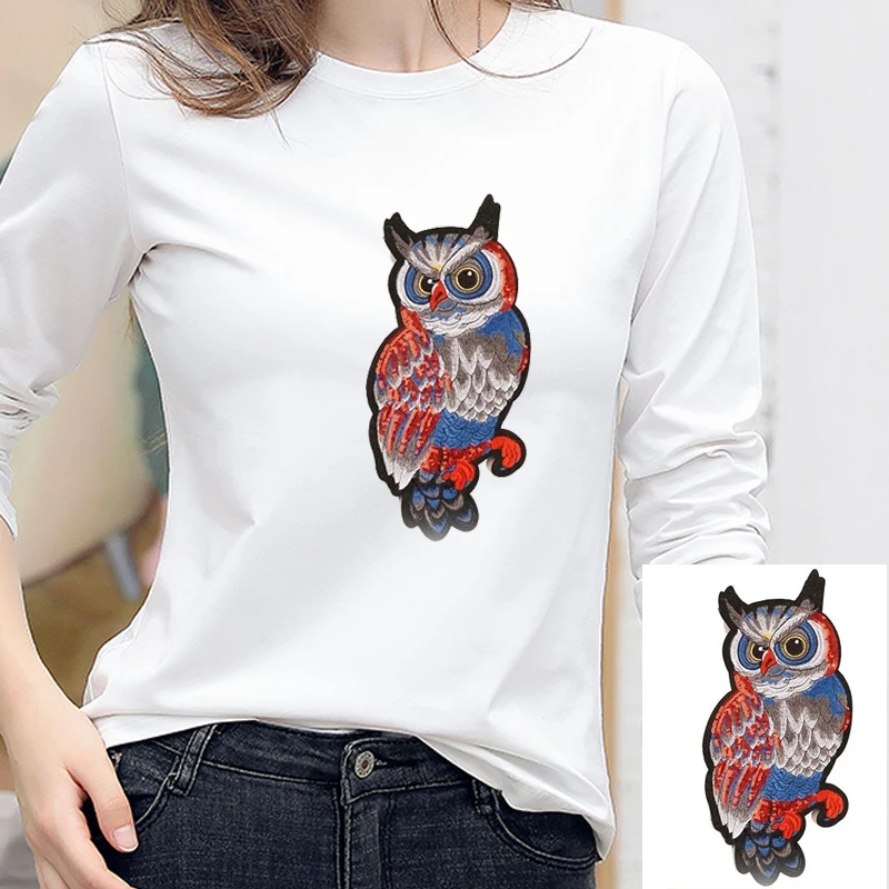 31cm Owl Patches for Clothing Big Animal Bird Sequined Iron on Badge Applique for DIY Clothes Bag Custom Stickers Decoration
31cm Owl Patches for Clothing Big Animal Bird Sequined Iron on Badge Applique for DIY Clothes Bag Custom Stickers Decoration