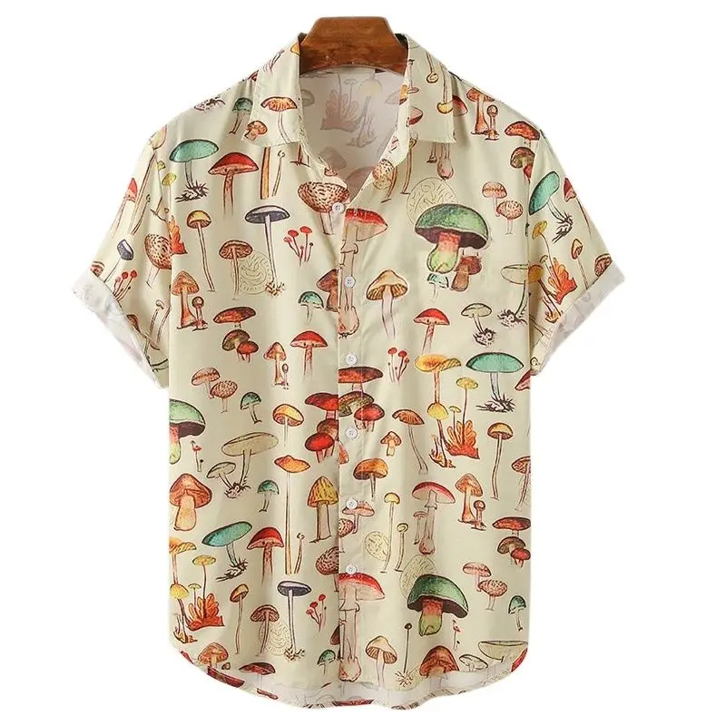 Men's Shirts Hawaiian Shirt Lapel Short Sleeve Colorful Element Mushroom Pattern 3D Print Button Trend Casual BlouseTops Summer
Men's Shirts Hawaiian Shirt Lapel Short Sleeve Colorful Element Mushroom Pattern 3D Print Button Trend Casual BlouseTops Summer