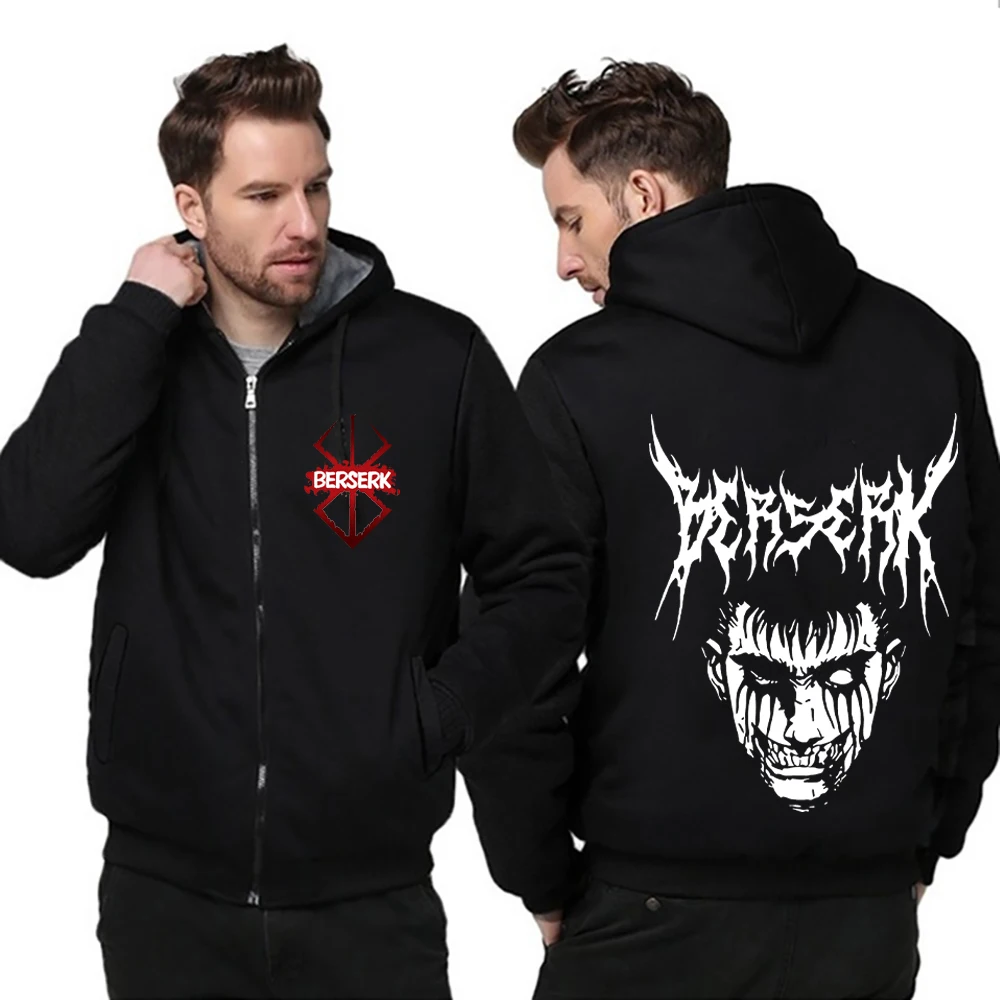 Anime Zipper Jackets Berserk Coat Warm Thicken Hoodies Men Hooded Warm Sweatshirts Casual Streetwear Winter Zipper Jacket
Anime Zipper Jackets Berserk Coat Warm Thicken Hoodies Men Hooded Warm Sweatshirts Casual Streetwear Winter Zipper Jacket