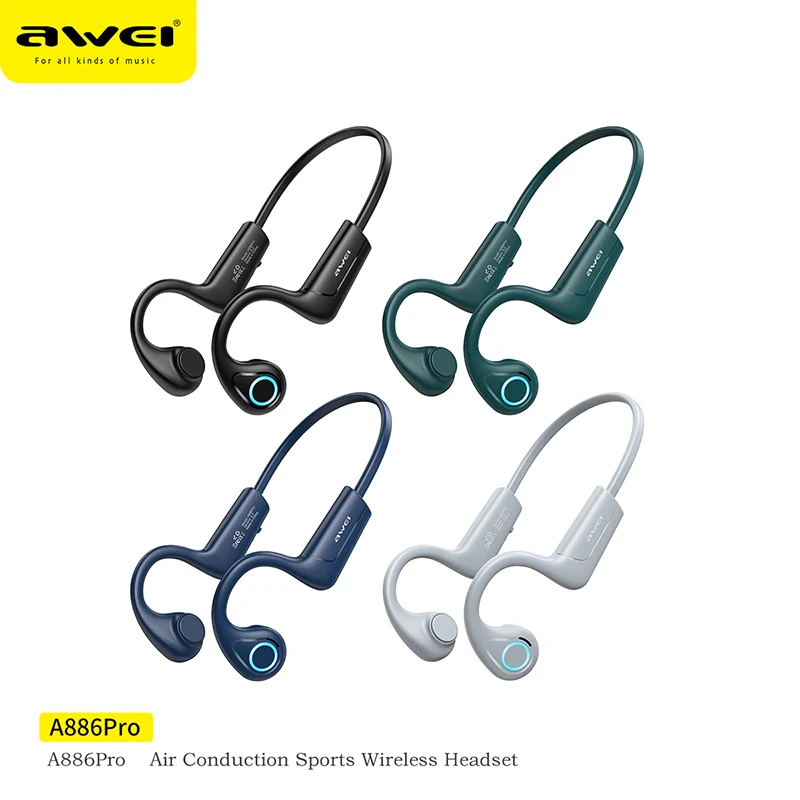 Awei A886 Pro Наушники с костной проводимостью Bluetooth 5,2 Hifi ушной крючок беспроводная проводящая гарнитура с микрофоном водонепроницаемые вкладыш...
Awei A886 Pro Наушники с костной проводимостью Bluetooth 5,2 Hifi ушной крючок беспроводная проводящая гарнитура с микрофоном водонепроницаемые вкладыш...