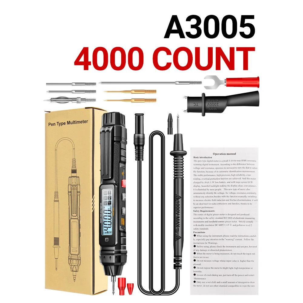 Multimeters Digital Pen Type Auto Range Non Contact Voltage Meter High Precision Resistance Diode NCV Multimetre Tools A3005
Multimeters Digital Pen Type Auto Range Non Contact Voltage Meter High Precision Resistance Diode NCV Multimetre Tools A3005