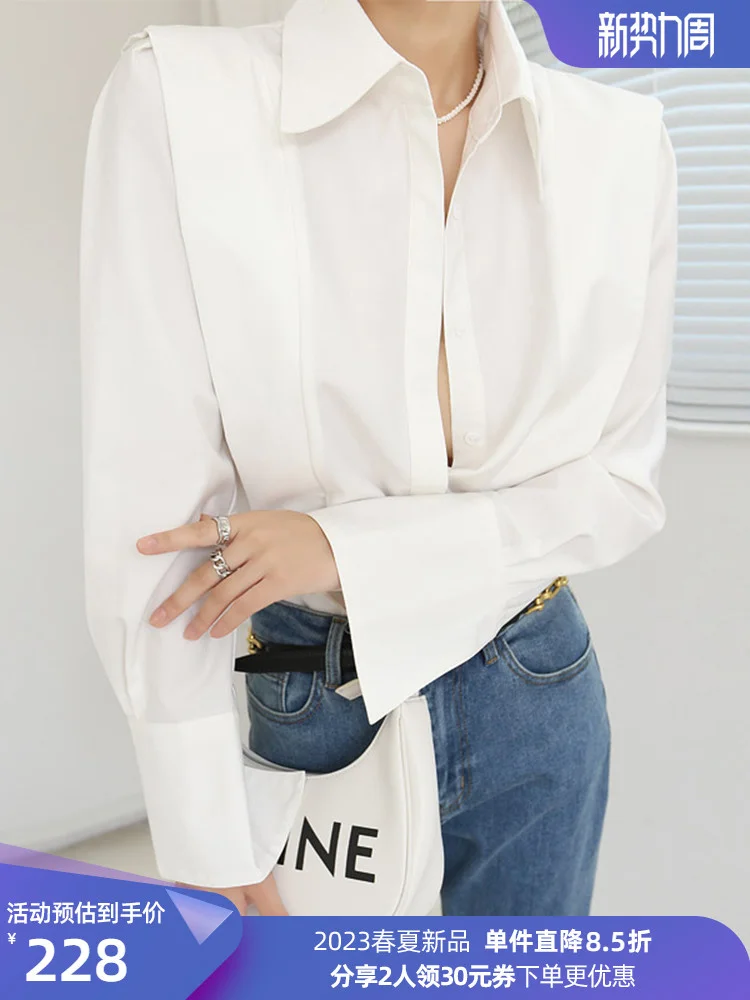 Witch and Knight Design Sense Small Style Top 2023 Summer New French Premium Sense White Shirt Girl
Witch and Knight Design Sense Small Style Top 2023 Summer New French Premium Sense White Shirt Girl