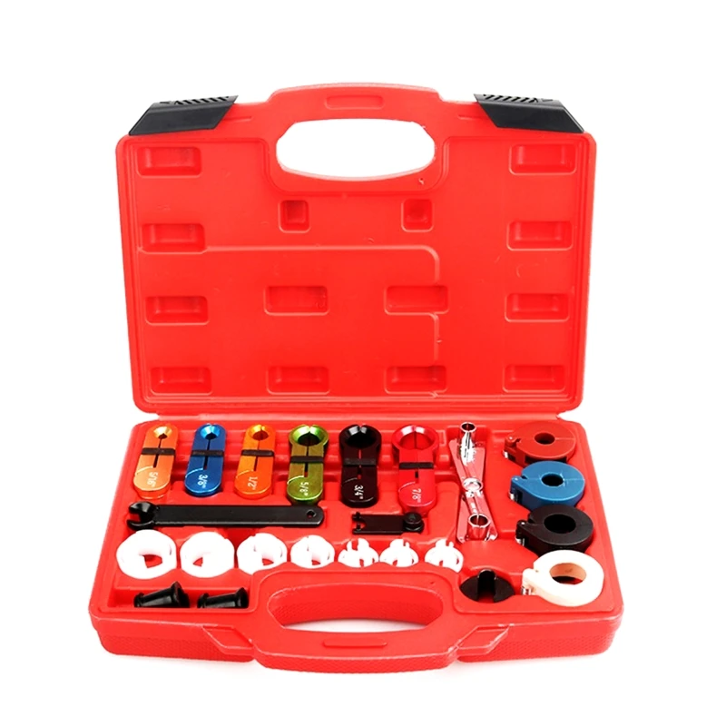22-piece DIY Oil Pipes Remover Refrigerant Tool Set for Car Maintenance Professional Fuel Pipe Trachea Compressor R9UF
22-piece DIY Oil Pipes Remover Refrigerant Tool Set for Car Maintenance Professional Fuel Pipe Trachea Compressor R9UF