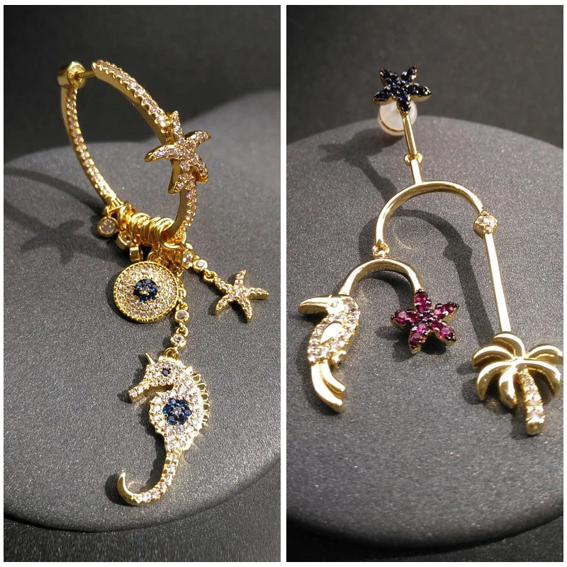Amoo 925 Sterling Silver Earrings Starfish Seahorse Bigbill Flower Palm Tree Eardrop Women Tropical Summer Ocean Fashion Jewelry
Amoo 925 Sterling Silver Earrings Starfish Seahorse Bigbill Flower Palm Tree Eardrop Women Tropical Summer Ocean Fashion Jewelry