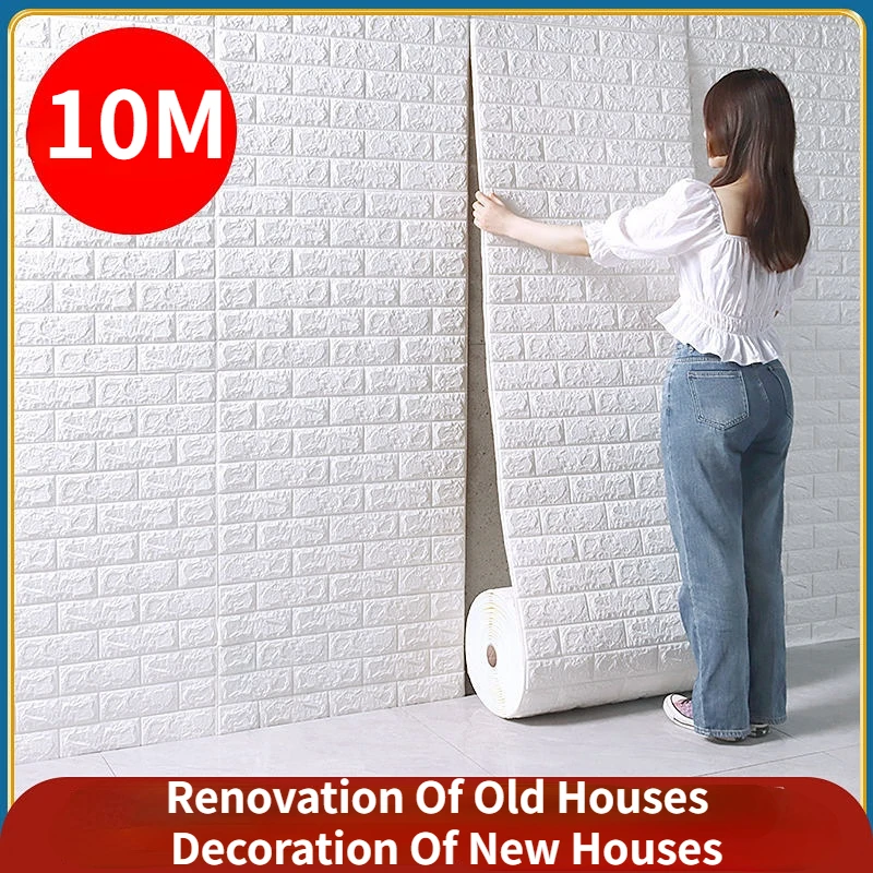 3D House Decoration Self-adhesive Waterproof Wall Stickers In Rolls for Continuous Bedroom Living Room Home Decoration
3D House Decoration Self-adhesive Waterproof Wall Stickers In Rolls for Continuous Bedroom Living Room Home Decoration