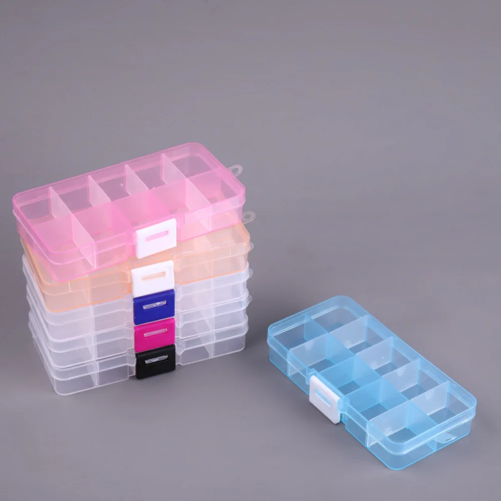 10 Slots Plastic Storage Jewelry Box Compartment Adjustable Container for Beads Earring Box for Jewelry Rectangle Box Case 
10 Slots Plastic Storage Jewelry Box Compartment Adjustable Container for Beads Earring Box for Jewelry Rectangle Box Case