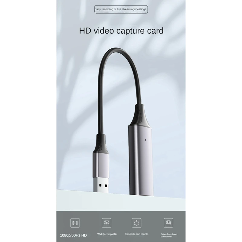 USB Audio Video Capture Card 1080P@60 Hz HD Game Video Live Recording Capture Card
USB Audio Video Capture Card 1080P@60 Hz HD Game Video Live Recording Capture Card