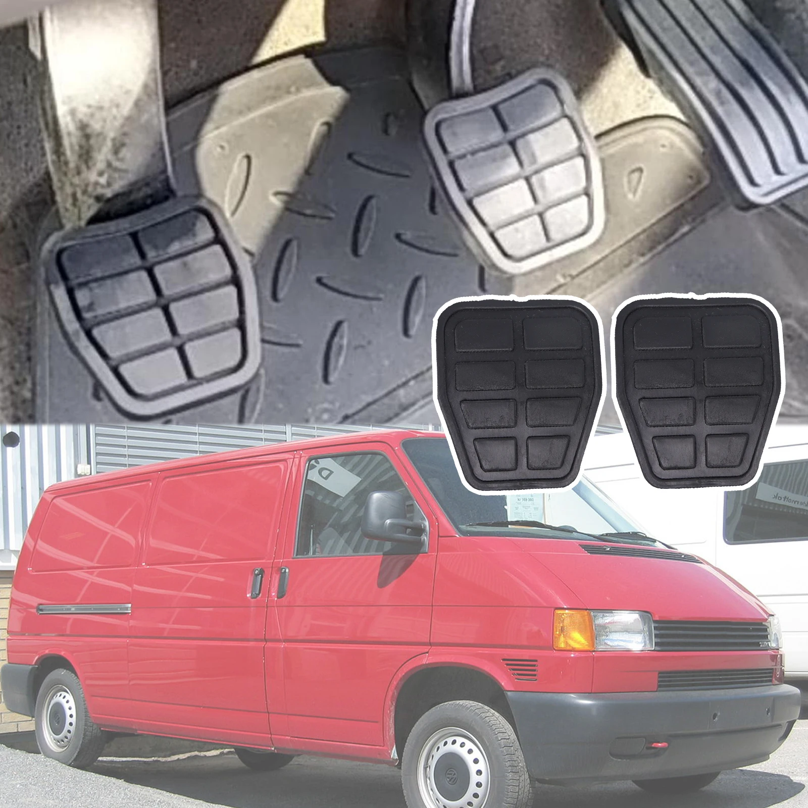 Car Rubber Brake Clutch Foot Pedal Pad Cover Replacement 7213141 6X0721173A For VW Transporter T4 EuroVan 1990 - 2001 2002 2003
Car Rubber Brake Clutch Foot Pedal Pad Cover Replacement 7213141 6X0721173A For VW Transporter T4 EuroVan 1990 - 2001 2002 2003