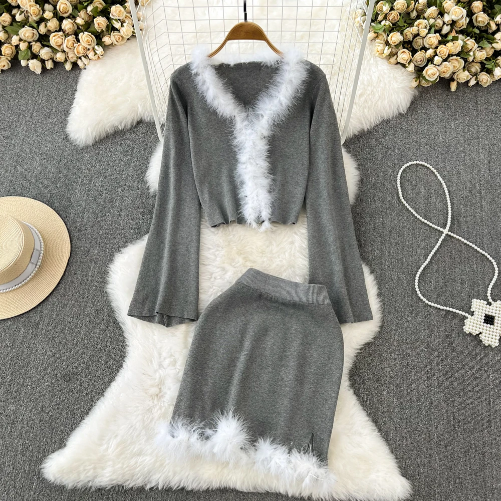 Женский комплект из 2 предметов, модный костюм в Корейском стиле, укороченный Топ с длинным рукавом и однотонная элегантная мини-юбка, повсе...
Женский комплект из 2 предметов, модный костюм в Корейском стиле, укороченный Топ с длинным рукавом и однотонная элегантная мини-юбка, повсе...