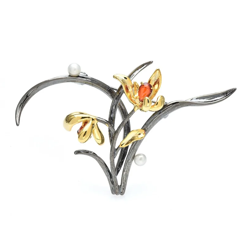 Wuli&baby Exquisite Orchid Flower Brooches For Women Unisex Elegant Pretty Plants Party Office Brooch Pin Gifts
Wuli&baby Exquisite Orchid Flower Brooches For Women Unisex Elegant Pretty Plants Party Office Brooch Pin Gifts