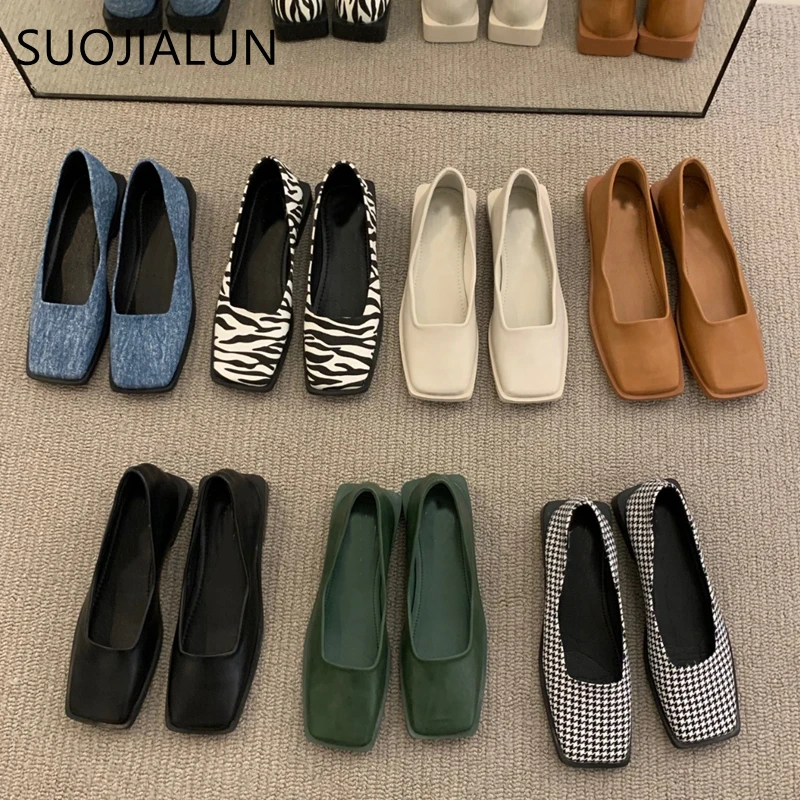 SUOJIALUN 2022 весенние женские тапочки, квадратный носок, слипоны, балетки на плоской подошве, закрытые Женские повседневные мягкие балетки на ни...
SUOJIALUN 2022 весенние женские тапочки, квадратный носок, слипоны, балетки на плоской подошве, закрытые Женские повседневные мягкие балетки на ни...