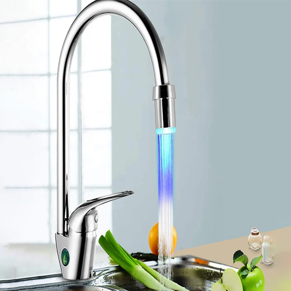 LED Colorful Faucet Lamp Temperature Sense Novel and Unique Luminous Home Decoration RGB Kitchen Nozzle Bathroom Accessories
LED Colorful Faucet Lamp Temperature Sense Novel and Unique Luminous Home Decoration RGB Kitchen Nozzle Bathroom Accessories