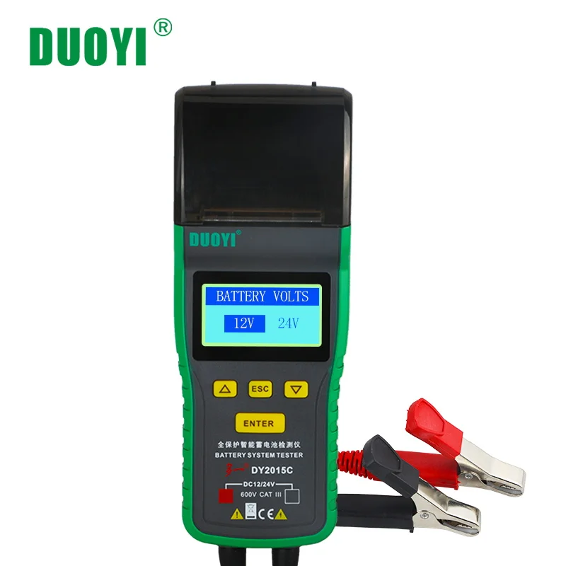 Car Battery Tester 12V 24V Lead-acid Analyzer Auto CCA 100-1700 SOH Integrated Printer Portable Measurement Unit
Car Battery Tester 12V 24V Lead-acid Analyzer Auto CCA 100-1700 SOH Integrated Printer Portable Measurement Unit