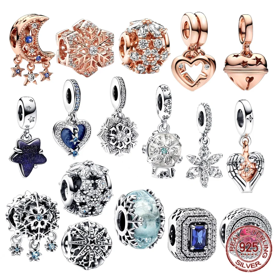 NEW Silver 925 Sparkling Snowflake, Bell, Star & Crescent Moon Charm Bead Fit Original Bracelet Bangle Fine Jewelry Gift 
NEW Silver 925 Sparkling Snowflake, Bell, Star & Crescent Moon Charm Bead Fit Original Bracelet Bangle Fine Jewelry Gift