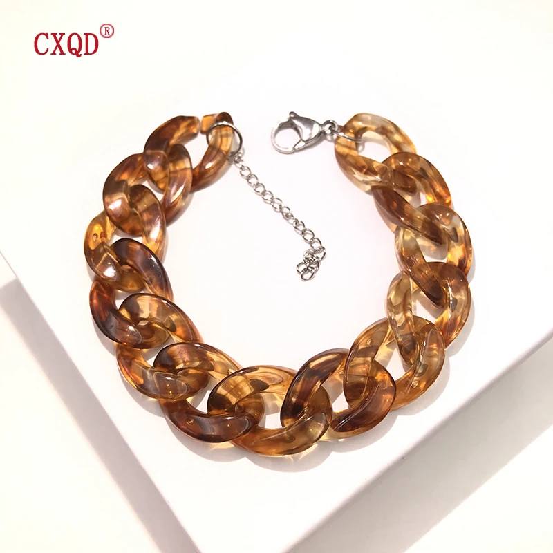 Vintage Stainless Steel Acrylic Thick Chain Bracelet Ladies Multicolor Charm Couple Wristband Jewelry Gift
Vintage Stainless Steel Acrylic Thick Chain Bracelet Ladies Multicolor Charm Couple Wristband Jewelry Gift