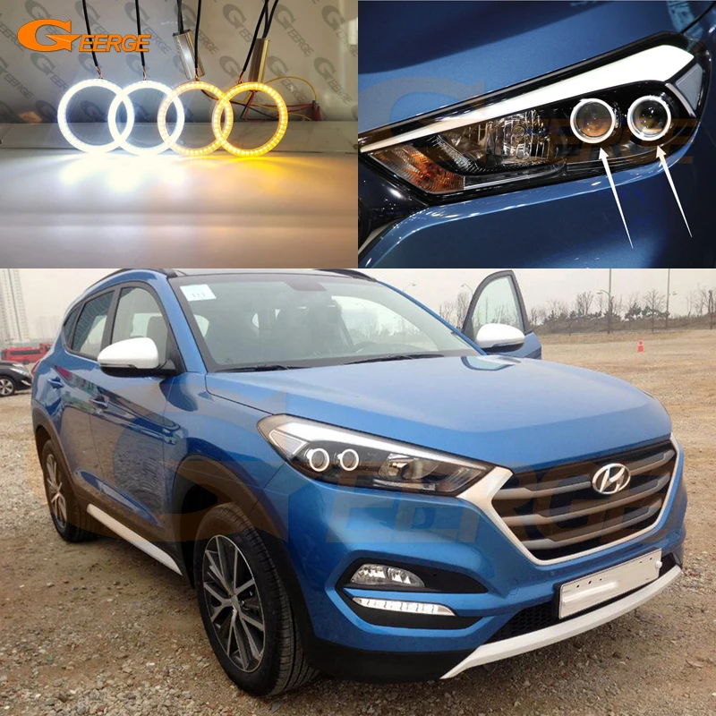 For Hyundai Tucson TL 2015 2016 2017 2018 Ultra Bright Refit Day Light turn signal light SMD Led Angel Eyes Kit Halo Rings
For Hyundai Tucson TL 2015 2016 2017 2018 Ultra Bright Refit Day Light turn signal light SMD Led Angel Eyes Kit Halo Rings