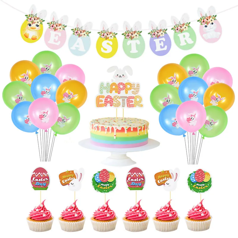 Happy Easter Decoration Easter Party Banner Rabbit Printed Balloon Table Top Cake Dessert Decorations Kids Favors Birthday Craft
Happy Easter Decoration Easter Party Banner Rabbit Printed Balloon Table Top Cake Dessert Decorations Kids Favors Birthday Craft