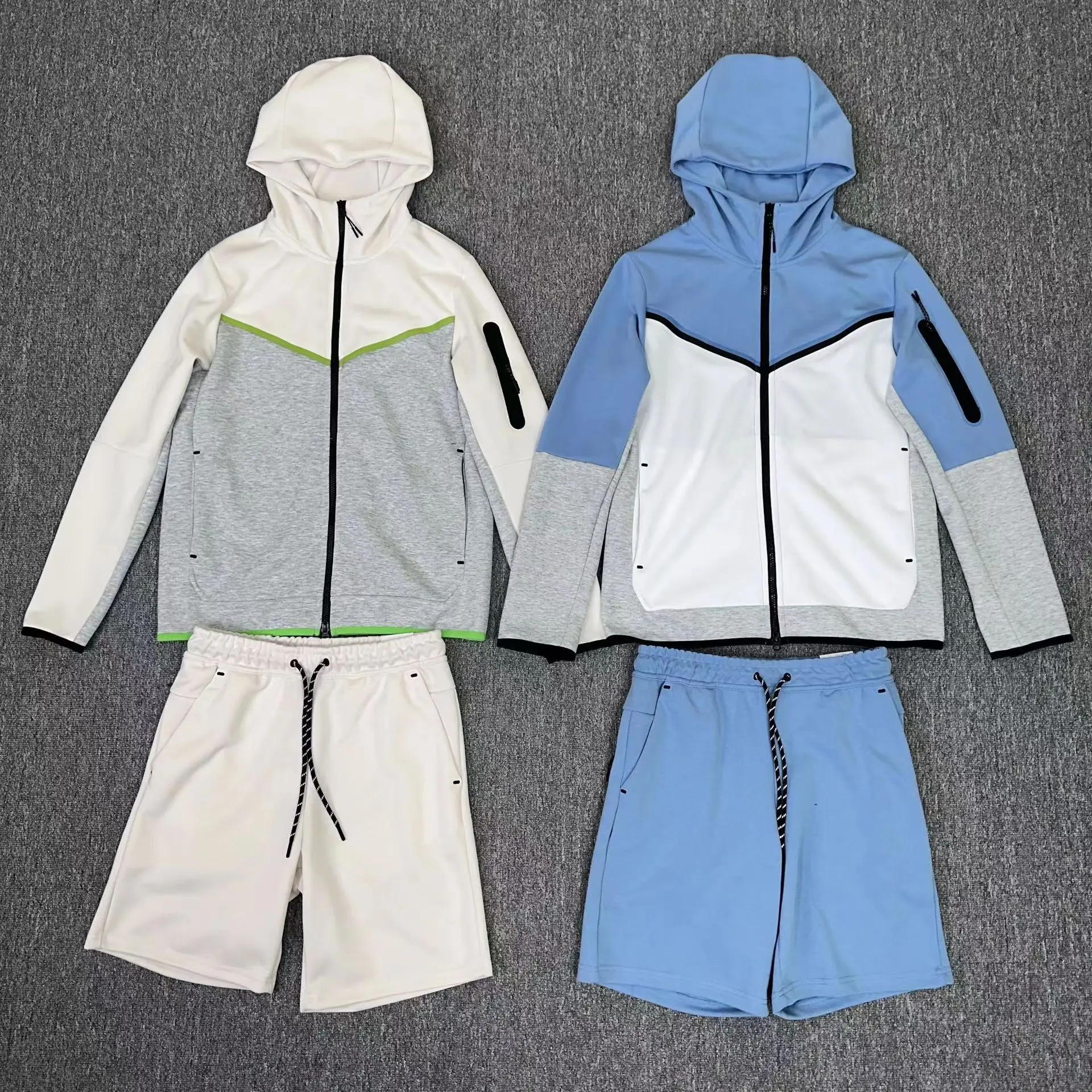2023 spring and summer new men's hooded jacket top pull rope leisure sports five points pants suit
2023 spring and summer new men's hooded jacket top pull rope leisure sports five points pants suit