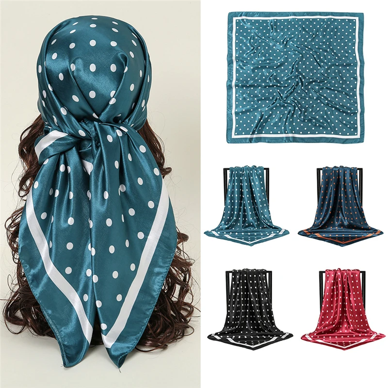 

Print Silk Square Scarf Pashmina Foulard Lady Shawls Hijab Wraps Design Neckerchief Headbands Female 2022 Women Bandana
