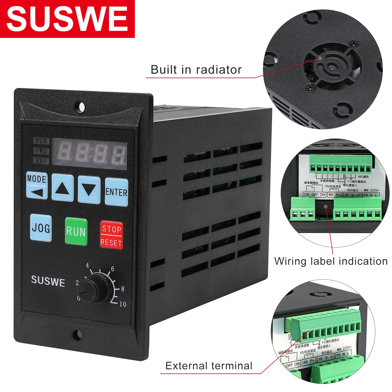 MCU T13-750W-12-H single-phase input simple frequency converter 750W RS485 frequency converter adds three-phase motor driver
MCU T13-750W-12-H single-phase input simple frequency converter 750W RS485 frequency converter adds three-phase motor driver