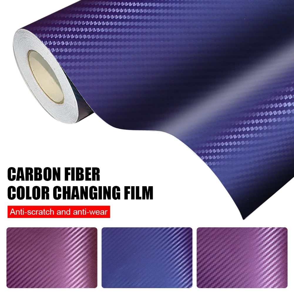 152x30cm Universal Car Chameleon Wrap Gradient Carbon Fiber PVC Vinyl Film Waterproof for Car Motorcycle Accessories
152x30cm Universal Car Chameleon Wrap Gradient Carbon Fiber PVC Vinyl Film Waterproof for Car Motorcycle Accessories