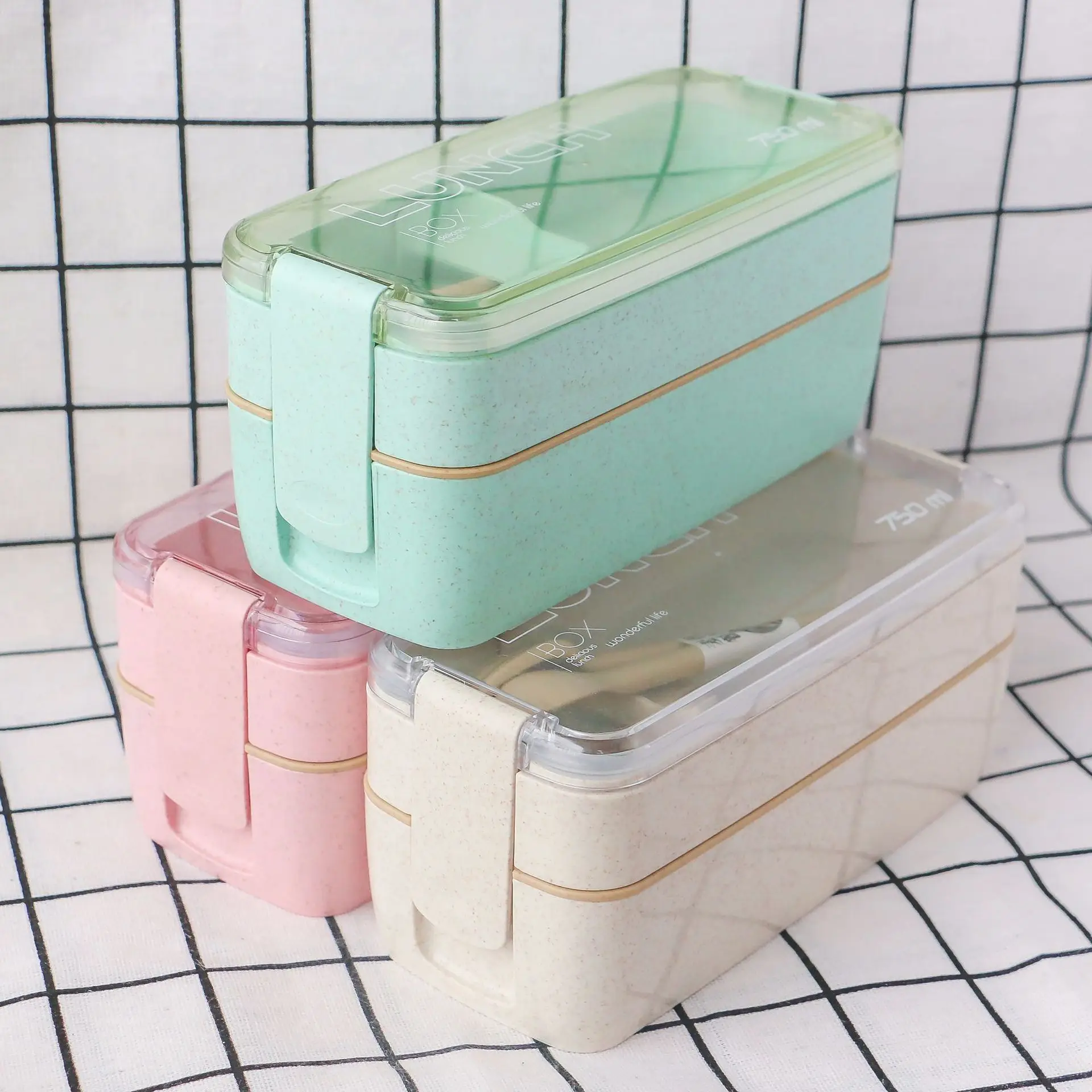 Kitchen 750ml Microwave Lunch Box Wheat Straw Dinnerware Food Storage Container Children Kids School Office Portable Bento Box
Kitchen 750ml Microwave Lunch Box Wheat Straw Dinnerware Food Storage Container Children Kids School Office Portable Bento Box