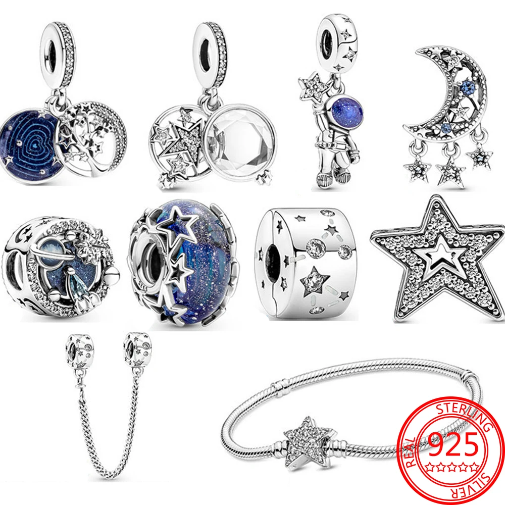 Trendy New 925 Sterling Silver Starry Sky Series Sparkling Stars Clip Charm Fit Brand Bracelet And Bangle For Women
Trendy New 925 Sterling Silver Starry Sky Series Sparkling Stars Clip Charm Fit Brand Bracelet And Bangle For Women