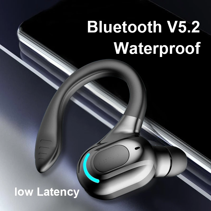 

Bluetooth 5.2 Wireless Headsets Earbuds Earpiece with Mic Mini Handsfree Earphones 24Hrs Headphones for iPhone xiaomi