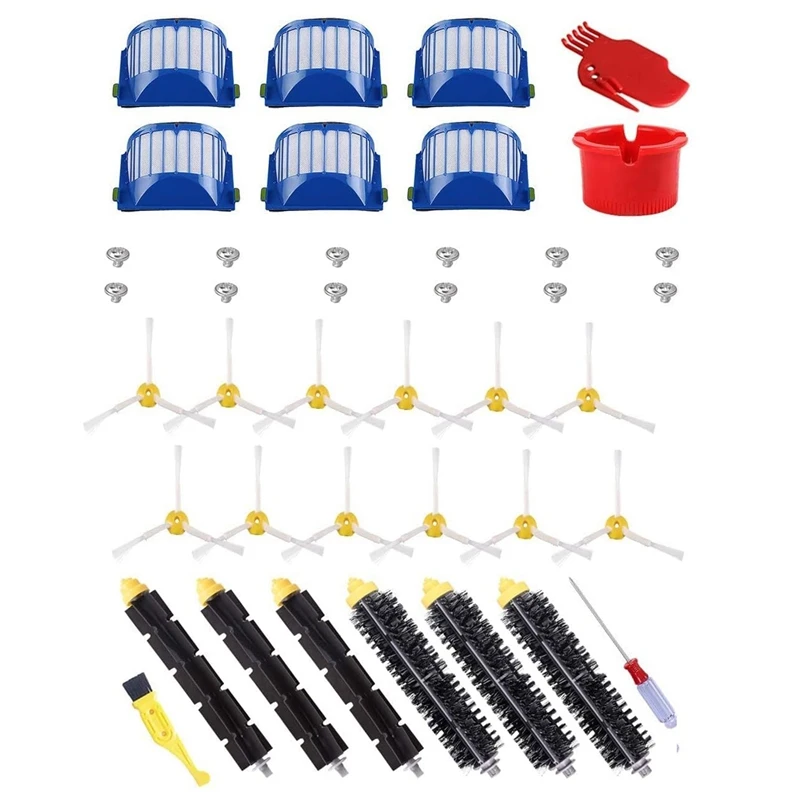 For Irobot Roomba 675 645 655 671 677 Filter Side Brush Bristle And Flexible Beater Brush Parts
For Irobot Roomba 675 645 655 671 677 Filter Side Brush Bristle And Flexible Beater Brush Parts