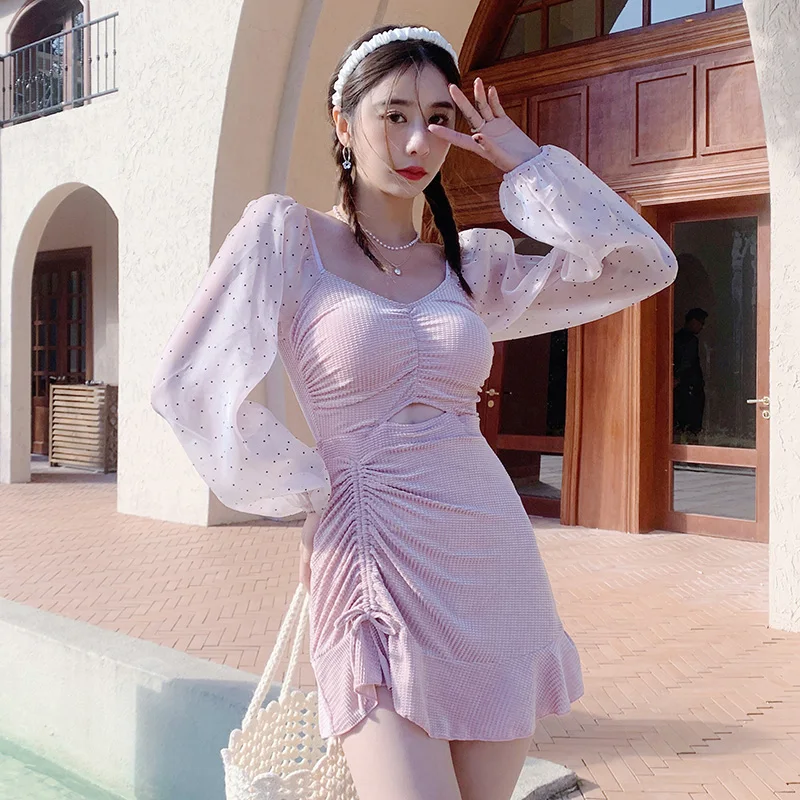 Женский цельный купальный костюм с длинными рукавами, однотонная сексуальная пляжная одежда, Женский Монокини пуш-ап со скрытым животом, 2022
Женский цельный купальный костюм с длинными рукавами, однотонная сексуальная пляжная одежда, Женский Монокини пуш-ап со скрытым животом, 2022