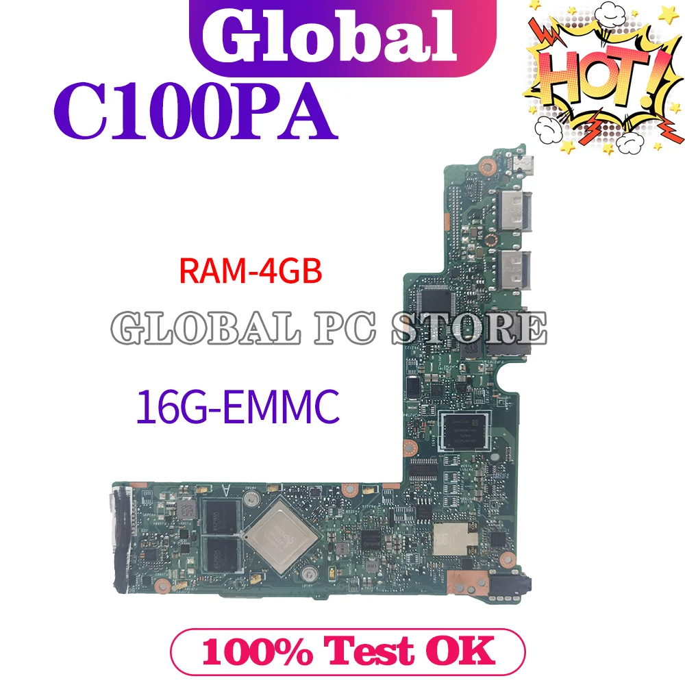 KEFU C100PA original motherboard suitable for ASUS C100PA C100P C100 laptop motherboard with 4G-RAM EMMC-16G motherboard
KEFU C100PA original motherboard suitable for ASUS C100PA C100P C100 laptop motherboard with 4G-RAM EMMC-16G motherboard