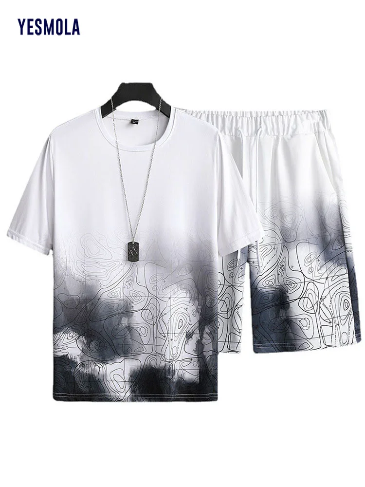 Summer Thin Loose Large Size 7XL Casual Short-Sleeved + Shorts Breathable Sportswear Summer Man Clothes two-piece Men Tracksuit
Summer Thin Loose Large Size 7XL Casual Short-Sleeved + Shorts Breathable Sportswear Summer Man Clothes two-piece Men Tracksuit