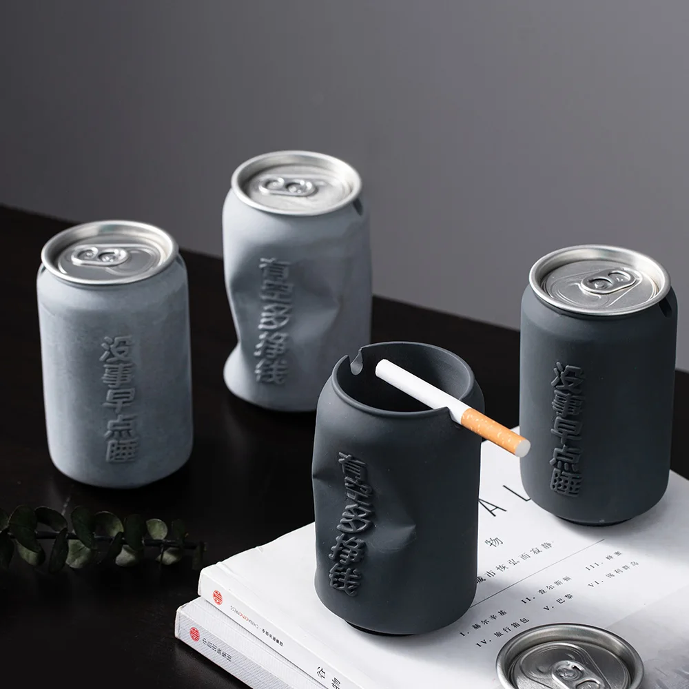 Creative Tin Windproof Ashtray with Lid Cement Ashtray Modern Home Decoration Office Desktop Cigar Accessories Ash Container
Creative Tin Windproof Ashtray with Lid Cement Ashtray Modern Home Decoration Office Desktop Cigar Accessories Ash Container