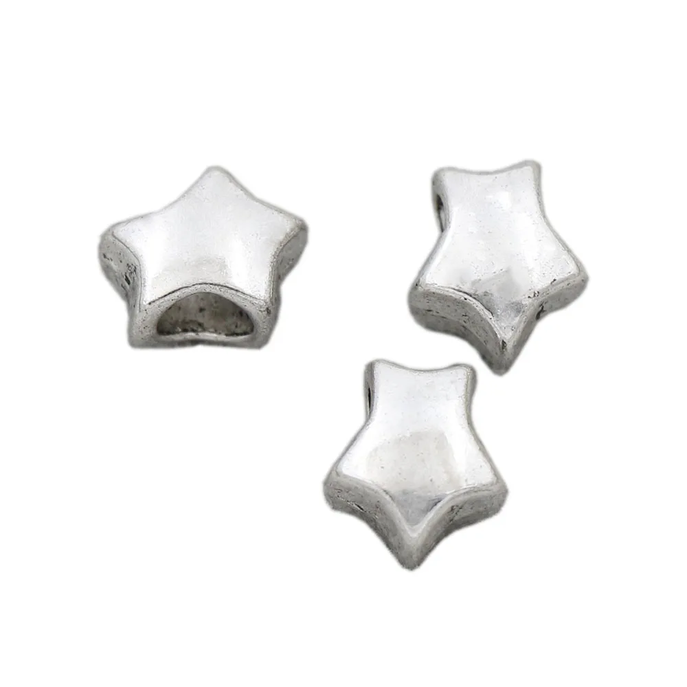 28Pcs Antique Silver Irregular Smooth Star Zinc Alloy Metal Big Hole Beads Fit European Charm Bracelets Jewelry 10.5x10mm L1439
28Pcs Antique Silver Irregular Smooth Star Zinc Alloy Metal Big Hole Beads Fit European Charm Bracelets Jewelry 10.5x10mm L1439