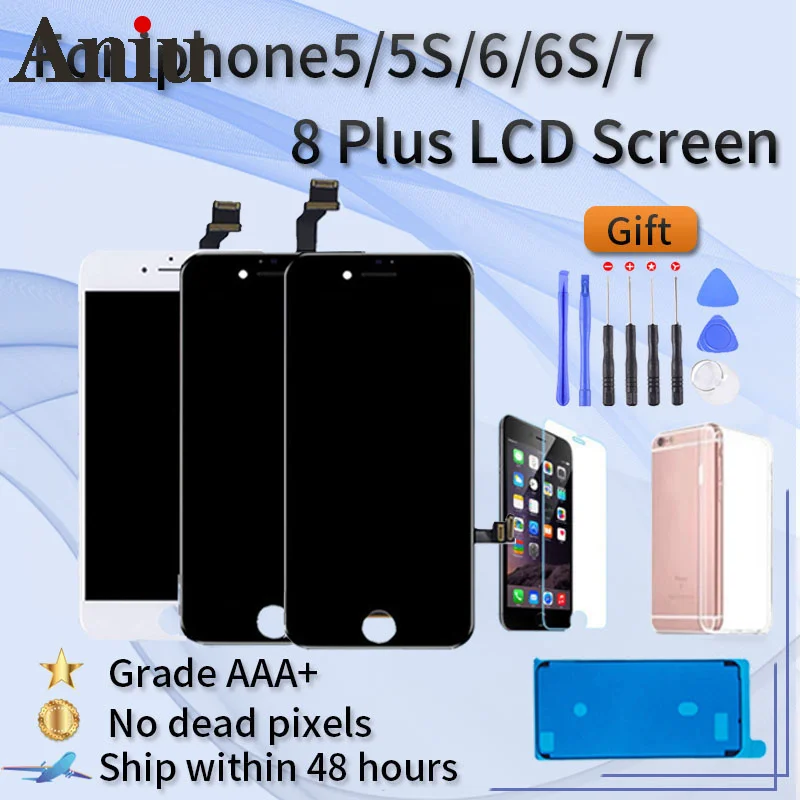 LCD For iphone 6 7 8 6s Plus 7 / 8 Plus Display LCD Touch Screen Digitizer Assembly Replacement Diaplay For iphone 5 5S 5C 5se
LCD For iphone 6 7 8 6s Plus 7 / 8 Plus Display LCD Touch Screen Digitizer Assembly Replacement Diaplay For iphone 5 5S 5C 5se