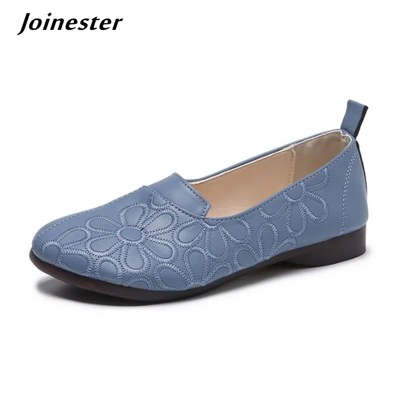 PU Leather Round Toe Slip on Autumn Shoes for Women Vintage Embroidered Flat Heeled Loafers Soft Mom Moccasins Ladies Flats
PU Leather Round Toe Slip on Autumn Shoes for Women Vintage Embroidered Flat Heeled Loafers Soft Mom Moccasins Ladies Flats