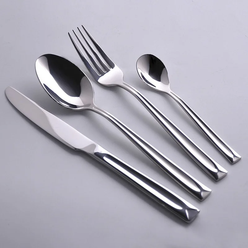 

Stainless Steel Free Shipping Tableware Wedding Western Kitchen Spoon Fork Knife Picnic Silverware Vaisselle Cuisine Dinnerware