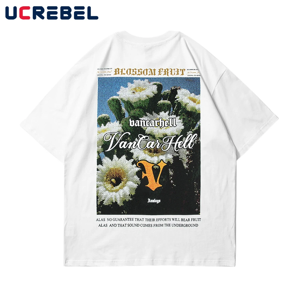Flower Print Short Sleeve T-shirt Mens Streetwear Casual Half-Sleeve Summer High Street Loose Crew Neck Cotton Tee Men
Flower Print Short Sleeve T-shirt Mens Streetwear Casual Half-Sleeve Summer High Street Loose Crew Neck Cotton Tee Men